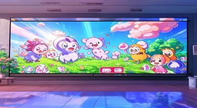 奶泡动漫4K HDR画质升级技术展示，超清动漫画面在大屏电视上呈现，色彩饱和度极高
